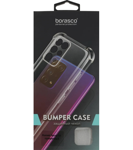 Чехол (клип-кейс) BoraSCO для Huawei Nova 12i Bumper Case прозрачный