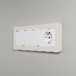 Рамка на 3 поста WERKEL Split (айвори/белый, soft-touch) W0033066, фото6
