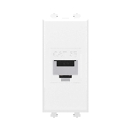 Розетка компьютерная DKC 4400661 1 модуль, Avanti 'Белое облако' RJ45 кат.5E без шторок модульная механизм, фото 1