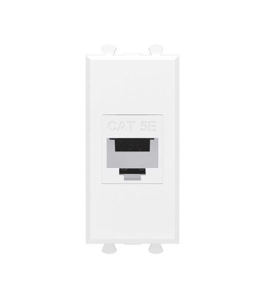 Розетка компьютерная DKC 4400661 1 модуль, Avanti 'Белое облако' RJ45 кат.5E без шторок модульная механизм