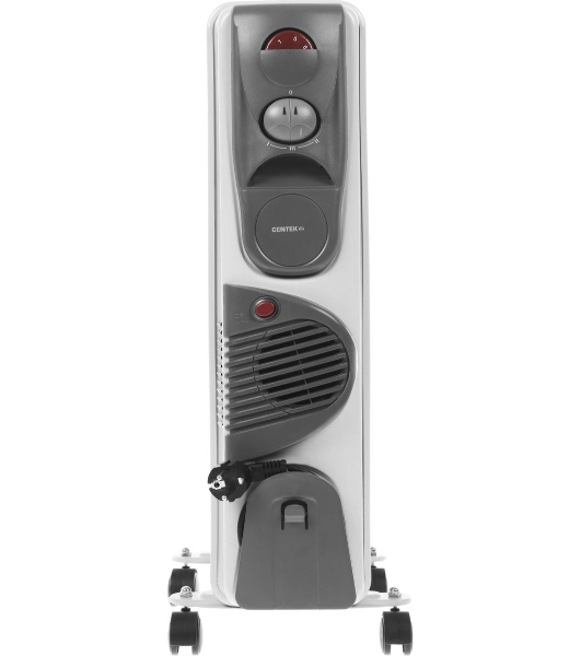 Обогреватель масляный Centek CT-6203-9 (9 секций) белый, 2400 Вт, 20 м2, 3 режима, термостат