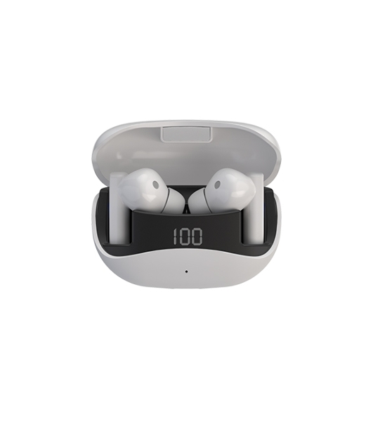 Беспроводные наушники Maxvi MHF-120BT белые TWS\LCD\Sensor\200мАч\5.4\кабель Type-C