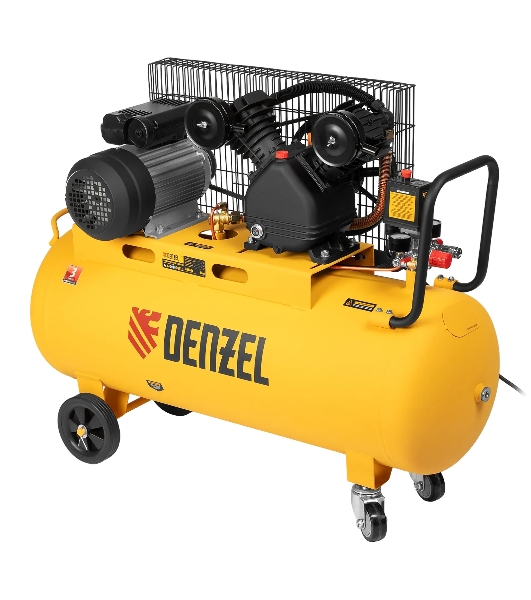 Компрессор воздушный Denzel BCV2200/100 рем. привод, 2,2 кВт, 100 л, 370 л/мин