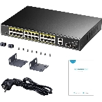 Коммутатор Cudy GS1026PS2, 24×1 Гбит/с, 2×1 Гбит/с Combo (RJ-45/SFP), 2×1 Гбит/с SFP, фото2
