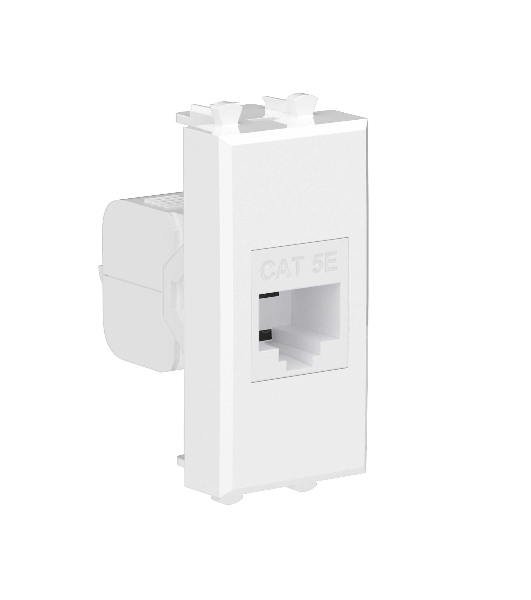 Розетка компьютерная DKC 4400661 1 модуль, Avanti 'Белое облако' RJ45 кат.5E без шторок модульная механизм