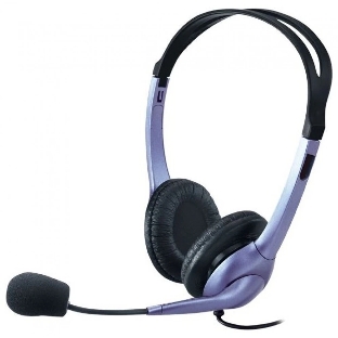Гарнитура Genius HS-04S Two jack фиолетовый, проводная, 3.5 мм