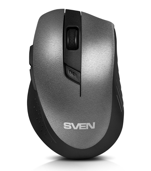 Мышь беспроводная SVEN RX-425W серый, 1600 dpi, радиоканал, USB, кнопки - 6