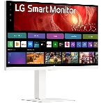 Монитор 31.5' LG 32U850SA-W IPS 3840x2160, 60 Гц, 5 мс, 16:9, 400 кд/м², 2xHDMI 2.0, USB-C (90 Вт), USB Hub (3x USB 3.0), 3.5 Jack, HDR10, динамики (2x5 Вт), веб-камера, Smart TV (webOS 24), Wi-Fi, Bluetooth, VESA 100x100, белый, фото4