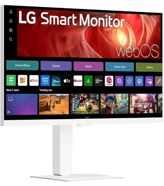 Монитор 31.5' LG 32U850SA-W IPS 3840x2160, 60 Гц, 5 мс, 16:9, 400 кд/м², 2xHDMI 2.0, USB-C (90 Вт), USB Hub (3x USB 3.0), 3.5 Jack, HDR10, динамики (2x5 Вт), веб-камера, Smart TV (webOS 24), Wi-Fi, Bluetooth, VESA 100x100, белый