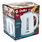 Чайник электрический DELTA DL-1106 белый с мятным 1.7 л, 2,2кВт, фото4