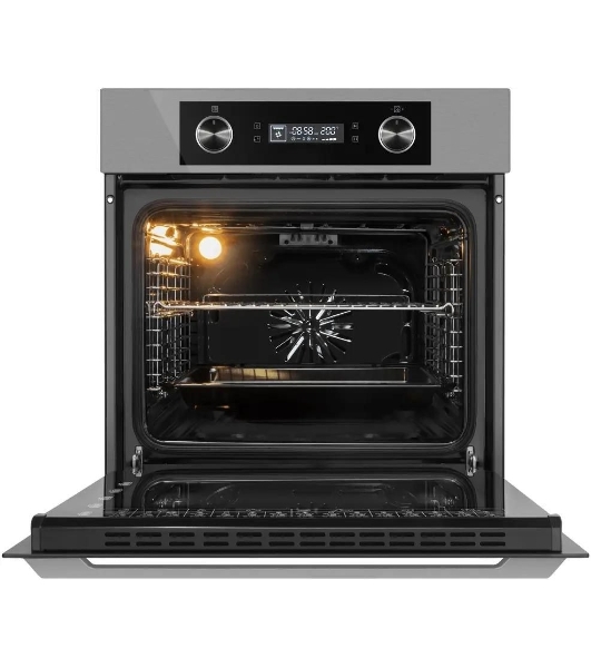 Шкаф духовой электрический Maunfeld AEOH60102S, 60л, дверца с 3 стеклами, нержавеющая сталь