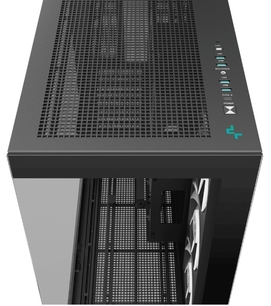 Компьютерный корпус Deepcool CH780 черный (ATX, без БП, ARGb, 4xUSB3.2 Type-A + USB3.2 Type-C) (R-CH780-BKADE41-G-1) MidiTower