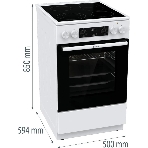 Плита электрическая Gorenje GECS5C70WA белый, конфорок 4 электрических, духовка 70 л, 50 см x 85 см x 59.4 см, фото3