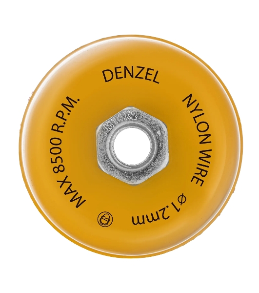 Щетка для УШМ Denzel 100 мм, чашка, нейлоновая щетина, М14