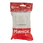 Розетка EKF ERR16-129-200-44 Минск 2-м СП 16А IP44 с заземлением, с защитными шторками, с крышкой, белая, фото3