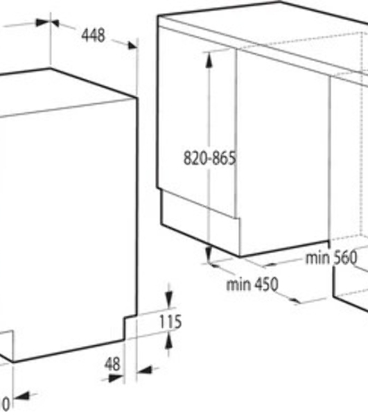 Встраиваемая посудомоечная машина Gorenje GV572D10, черный, 44.8 см, 11 компл., 44 дБ, класс A+++