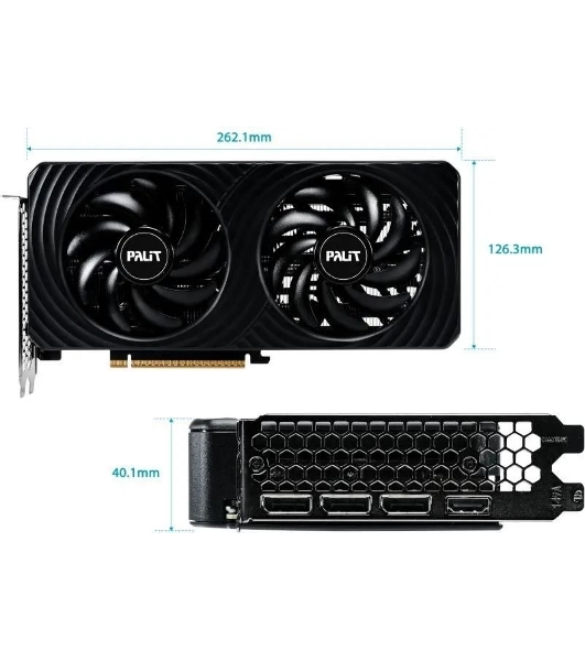 Видеокарта Palit PA-RTX 5060Ti DUAL 8Gb PCI-E 5.0 GeForce RTX 5060TI 8Gb 128bit GDDR7 2407/28000 HDMIx1 DPx3 HDCP Ret