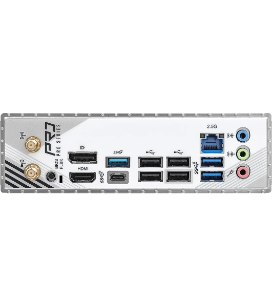 Материнская плата ASRock B850M Pro RS WiFi White, AM5, AMD B850, 4xDDR5, 4xSATA, 3xM.2, 1xPCIe 5.0 x16, 1xPCIe 4.0 x4, 1xHDMI, 1xDP, 1x2.5Gb LAN, Wi-Fi 6E, Bluetooth 5.3, 1xUSB-C 10Gbps, 1xUSB-A 10Gbps, 2xUSB-A 5Gbps, 4xUSB-A 2.0, 3x3.5 мм, 7.1, mATX
