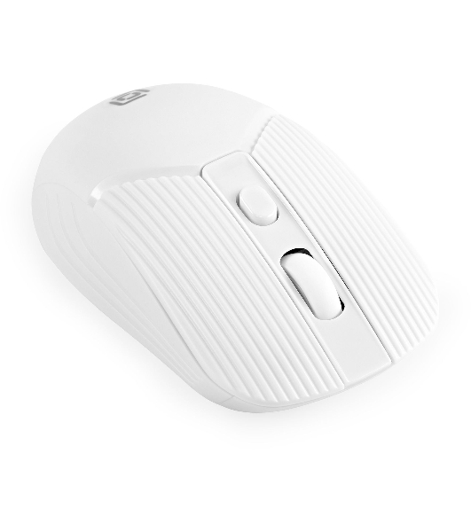 Мышь беспроводная Oklick 509MW белый, 1600 dpi, радиоканал, USB, кнопки - 4