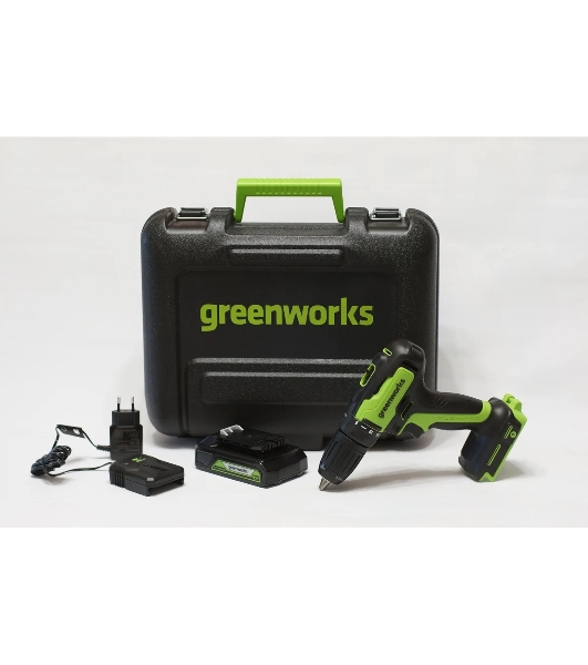 Дрель-шуруповерт GREENWORKS 3704007UA, 24 В, 0 Ач, 90 Нм, бесщеточный