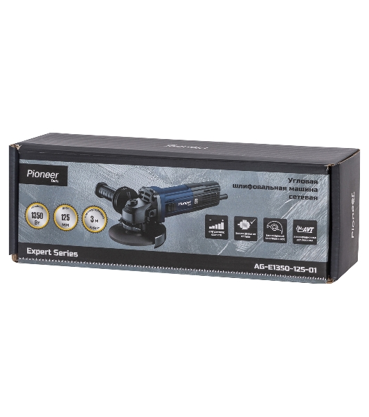 Углошлифовальная машина PIONEER AG-E1350-125-01 черный, синий