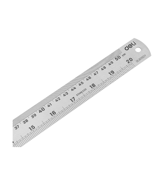 Линейка стальная Deli DL8050Y 500мм нержавеющая сталь