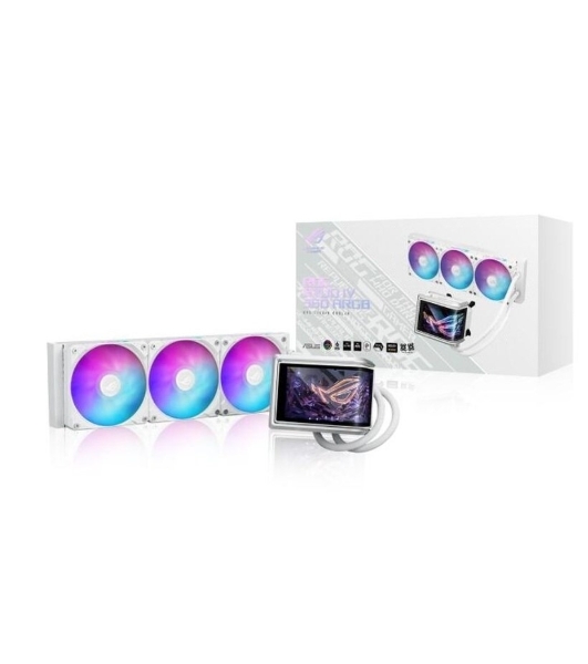Жидкостная система охлаждения ASUS ROG RYUO IV 360 ARGB WHT белый, алюминий/медь, 2000 об/мин, 30.7 дБ, 4 pin