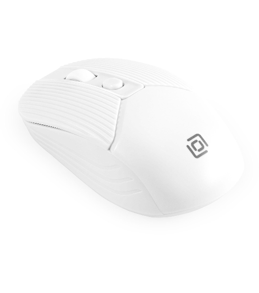 Мышь беспроводная Oklick 509MW белый, 1600 dpi, радиоканал, USB, кнопки - 4
