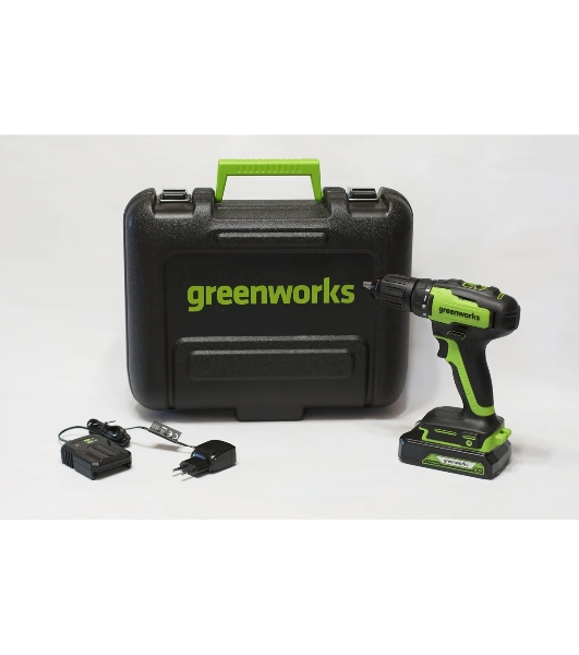 Дрель-шуруповерт GREENWORKS 3704007UA, 24 В, 0 Ач, 90 Нм, бесщеточный
