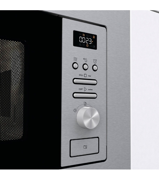 Встраиваемая микроволновая печь Gorenje BM201AG1X нержавеющая сталь, 20 л, 800 Вт, переключатели - поворотный механизм/кнопки