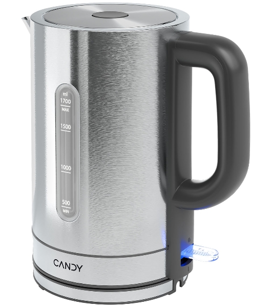 Электрочайник Candy CK-204 нержавеющая сталь, 1.7 л, 2200 Вт, скрытый нагревательный элемент