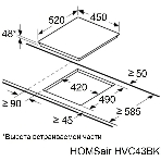 Электрическая варочная панель HOMSair HVС43BK Hi-Light, независимая, черный, фото8