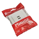 Розетка EKF ERR-2USB-100 Минск USB 2-местная СП 2,1А белая, фото2