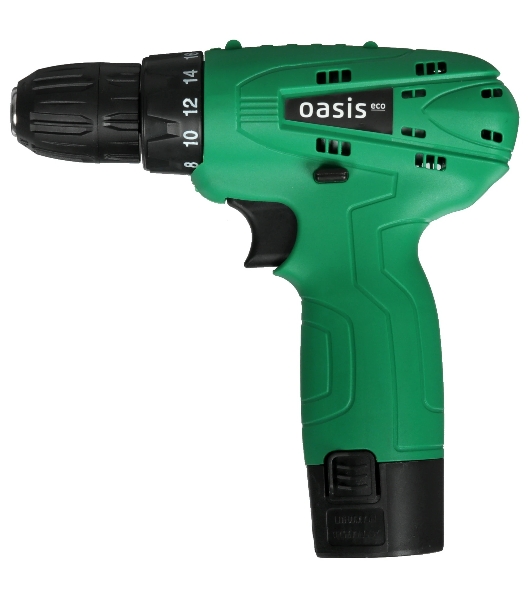 Дрель-шуруповерт Oasis AS-12V Eco, 12 В, 1,5 Ач, 24 Нм, щеточный