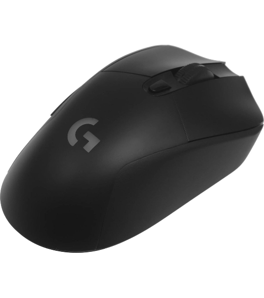 Мышь игровая Logitech G703 Lightspeed черная, сенсор 100-25600dpi (Hero25K), беспроводная 2.4GHz + USB 1,8м, 5 программируемых кнопок + колесо прокрутки, RGB-подсветка, под правую руку