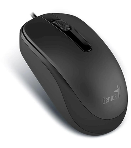 Мышь проводная Genius DX-120 черный, 1000 dpi, USB, кнопки - 3