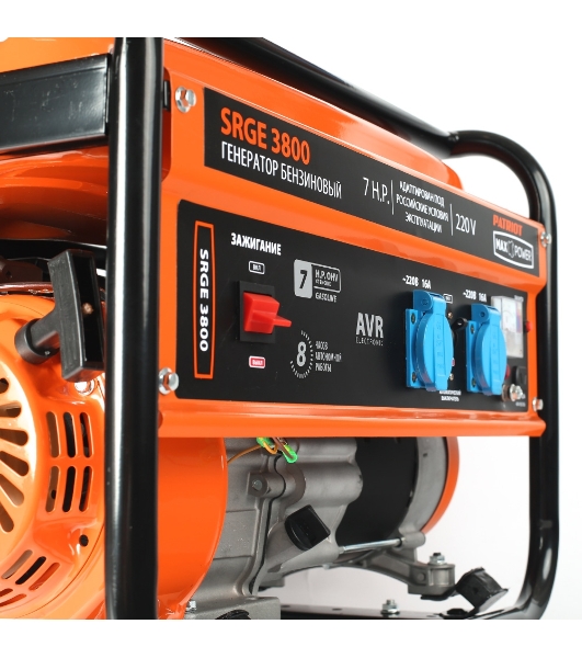 Электрогенератор бензиновый Patriot Max Power SRGE 3800, 3 кВт, 78 дБ, 43.6 кг