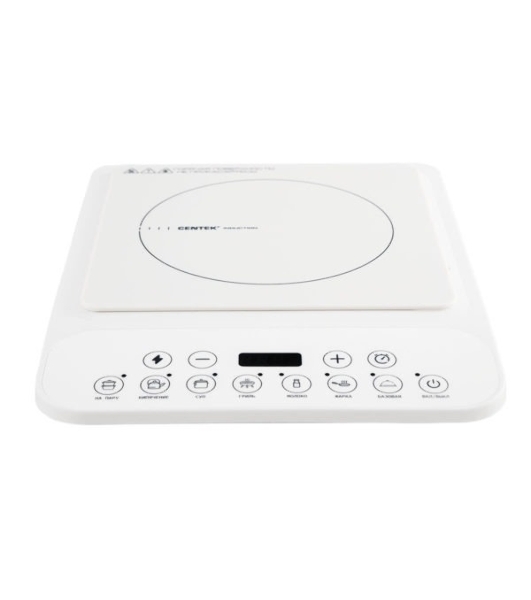 Плита настольная электрическая Centek CT-1517 белый, 2 кВт, индукция, конфорки - 1, стеклокерамика, сенсор