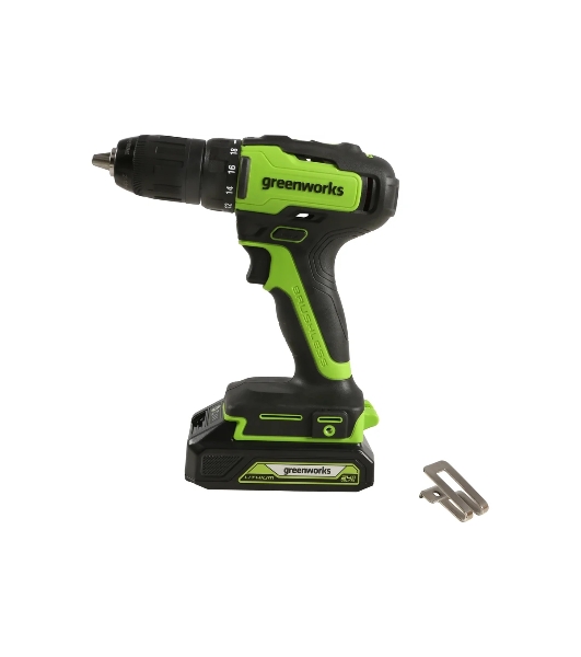 Дрель-шуруповерт GREENWORKS 3704007UA, 24 В, 0 Ач, 90 Нм, бесщеточный