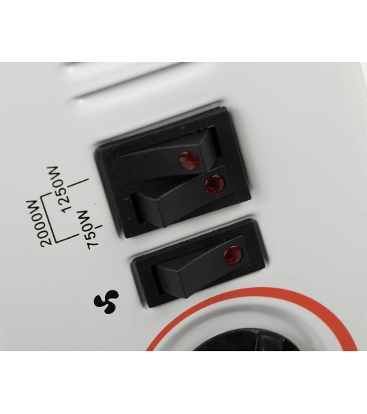 Конвектор Centek CT-6124 белый, 750/1250/2000 Вт, 20 м2, механический термостат