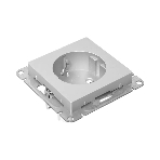 Механизм розетки EKF UP1-SOA-111 16А, с заземлением, со шторками, алюминий Эпика, фото5