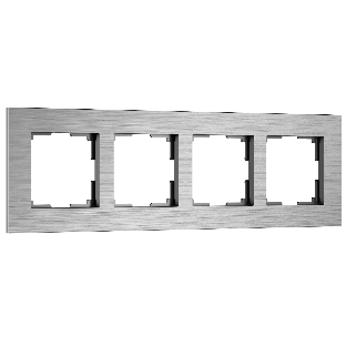 Рамка на 4 поста WERKEL AluMax (алюминий) W0043506