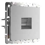 Розетка Ethernet RJ-45 (серебряный), фото 1