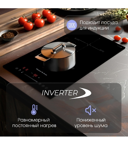 Индукционная варочная панель Zigmund & Shtain CI 60.3 B черный