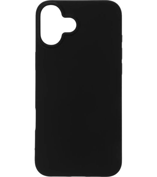 Чехол (клип-кейс) BoraSCO для Apple iPhone 16 Plus Silicone Case черный (73521)