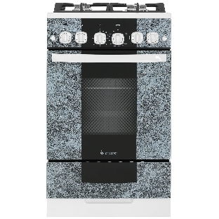 Плита газовая Gefest 5500-02 0113 мрамор, конфорок 4 шт, духовка 52 л, 50 см x 85 см x 58.5 см