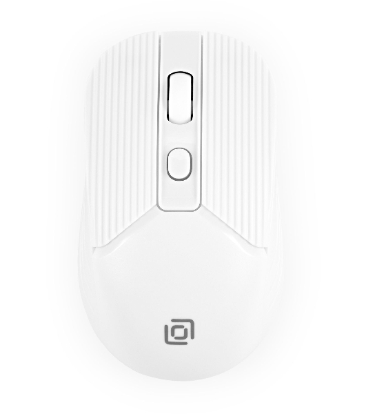 Мышь беспроводная Oklick 509MW белый, 1600 dpi, радиоканал, USB, кнопки - 4