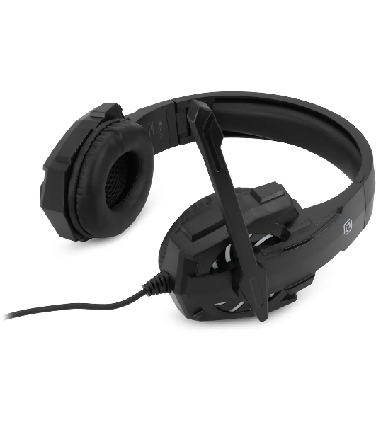 Гарнитура Oklick HS-L355G чёрный, проводная, 3.5 мм, подсветка