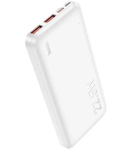 Портативный аккумулятор Hoco J101 Astute 10000mAh QC3.0/PD3.0 22.5W 5A 2xUSB-A/USB-C белый (J101 ASTUTE белый)