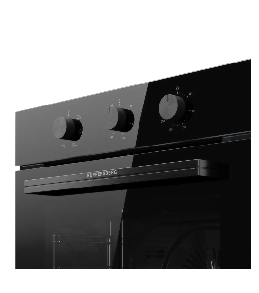 Духовой шкаф Kuppersberg HO 603 Black line, High-Tech, 78 л, поворотное управление, таймер, 6 режимов, макс. температура 310 градусов, цвет черный, цвет фурнитуры черный